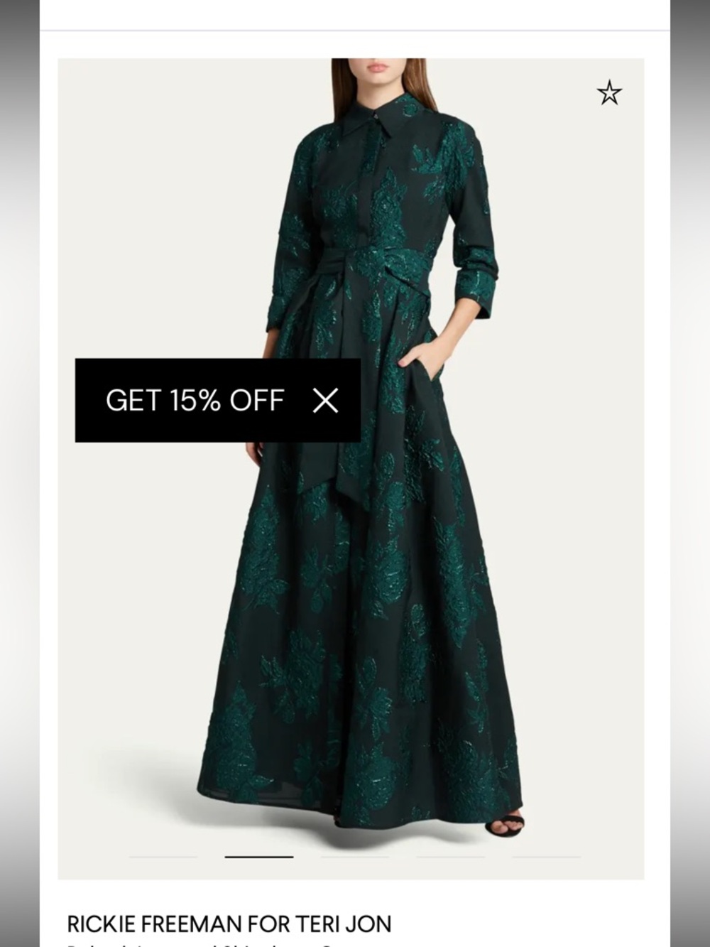 Nwt  Rickie Freeman for Teri Jon gown Sz 10